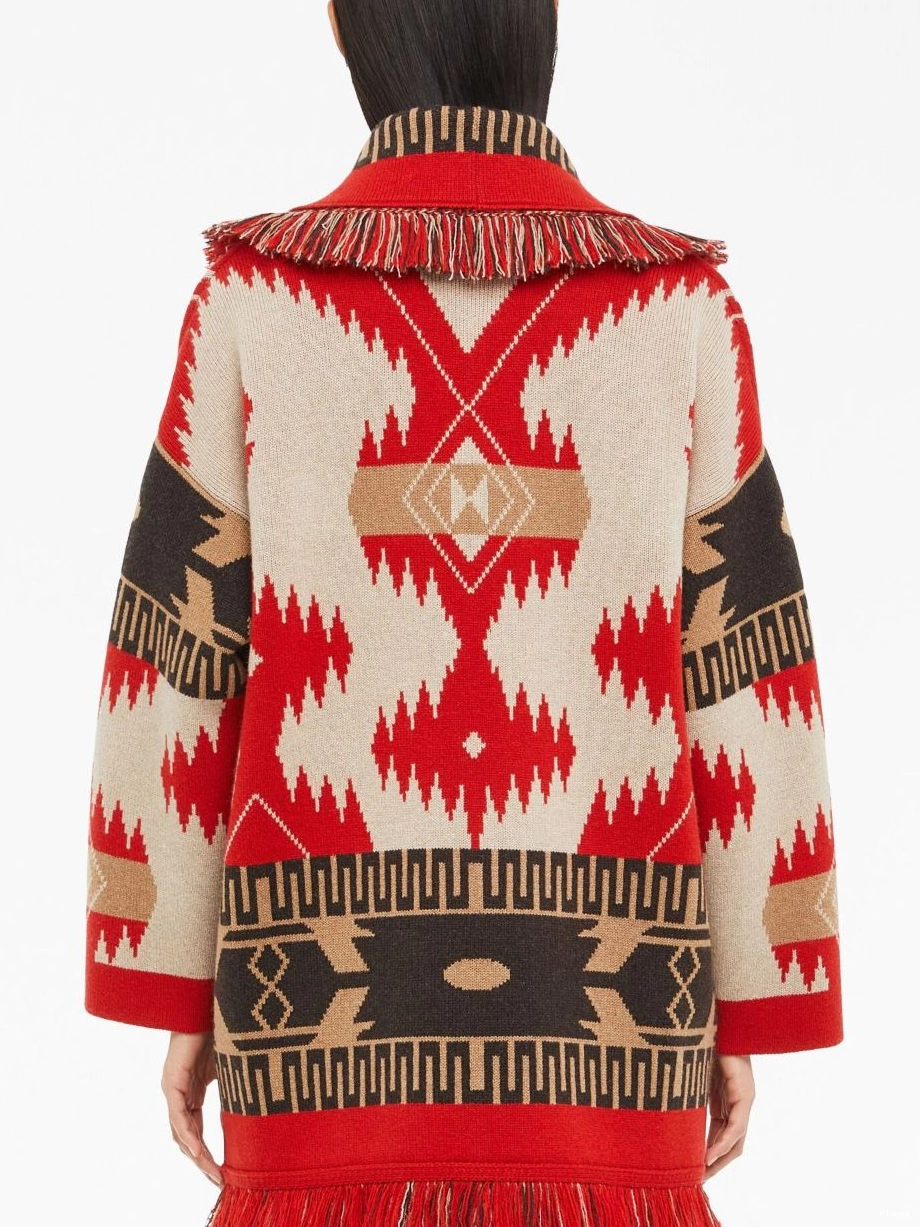 Affordable jacquard Women cardigan Icon Alanui cashmere 0804